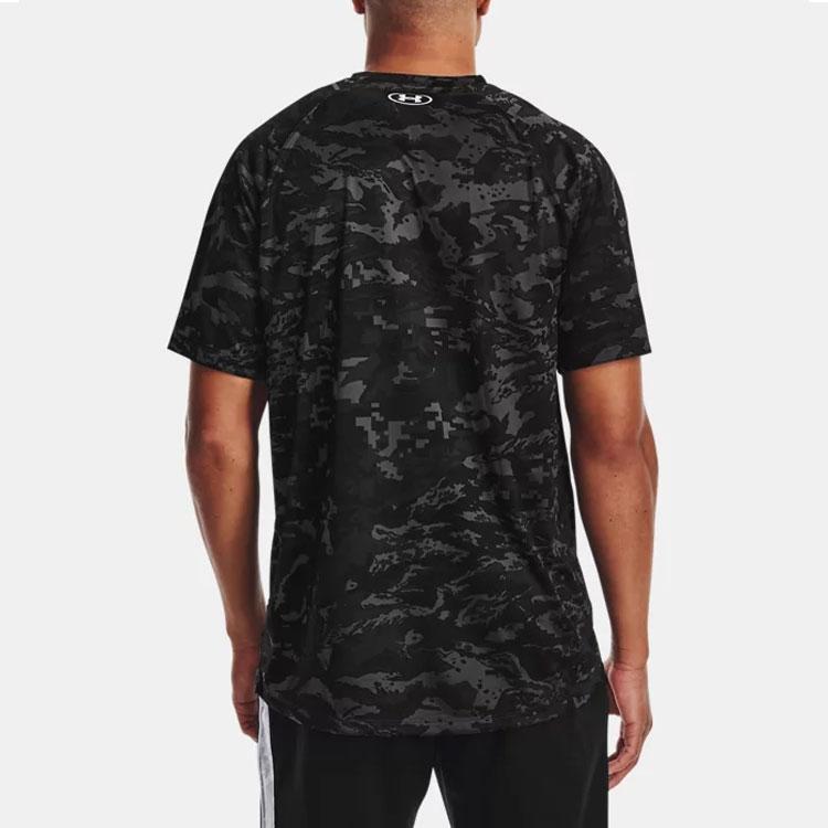 Under Armour Футболка с круглым вырезом и надписью ABC Camouflage Letter Training, мужские топы, персиково-серый цвет 1361698-012