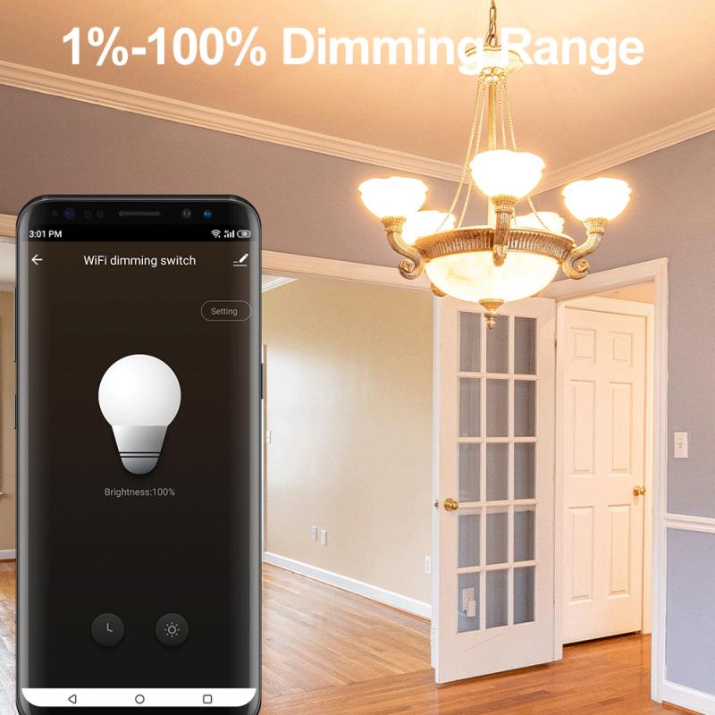 Tuya Mini WiFi Smart LED диммерный модуль управления светом SmartLife App пульт дистанционного управления 220 В настенный светильник включение выключение для Alexa Home