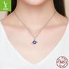 Yinziyun Korean Fashion Blue Planet 925 Silver Beaded Bracelet Pendant SCC933