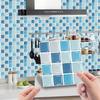10Pcs Kitchen Bathroom Gel Tile Stickers Self Adhesive Mosaic Stickers Creative Glass Brick Wallpaper