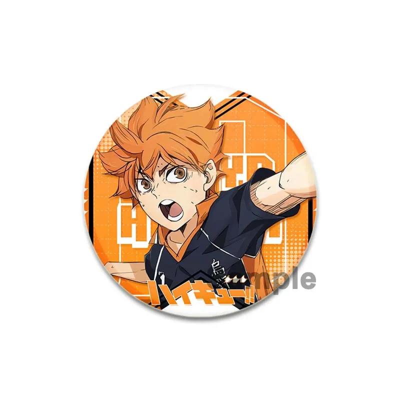 32/44/58 мм Горячая Распродажа Японское Аниме Haikyuu Жестяные Булавки Рюкзак Смешные Броши Значки Shoyo Hinata Timeskip Sakusa Atsumu Подарочные Периферийные Устройства