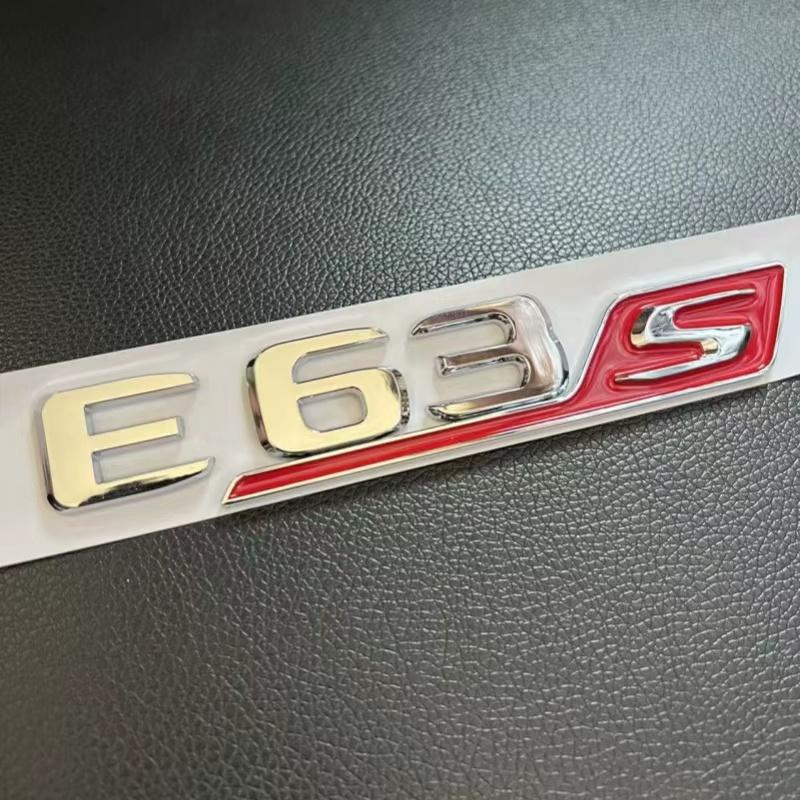 Suitable for ABS Black Auto Letter E63 E63S Logo Logo Sticker Car Luggage Badge Decal Mercedes Benz E63 E63S W213 Accessories PT5