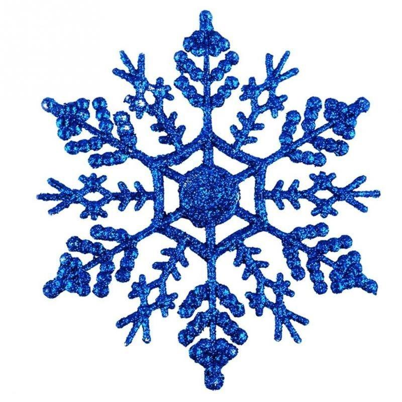Merry Christmas Glitter Snowflakes Christmas Xmas Tree Ornaments Party Home Decoration