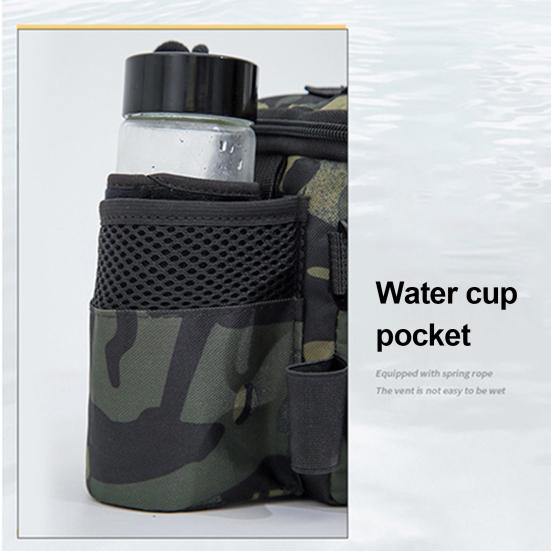 Большая вместительная сумка для рыболовных снастей из водонепроницаемой ткани Оксфорд с несколькими карманами, портативный органайзер для рыболовных принадлежностей, поясная сумка через плечо