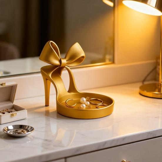 Yousheng High Heel Jewelry Stand Stiletto Design Jewelry Holder Desktop Decorative Jewelry Organizer for Rings Earrings Bracelets Dressing Table