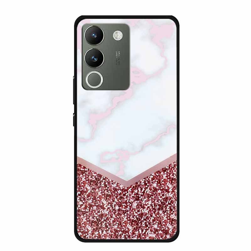 For Vivo V30 Lite 5G Case 6.67" Soft Silicone Marble TPU Phone Bag for vivo V30 Lite 5g V2314 Covers Luxury Protector V30Lite