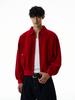 Мужская ретро-куртка-харрингтон красного цвета — весенне-осенний мотоциклетный стиль.