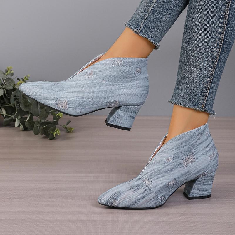 Ковбойские женские массивные туфли, дизайнерские остроносые высокие каблуки, зимние сапоги 2024 года, трендовые зимние новые готические сапоги, туфли-лодочки, сексуальная женская обувь