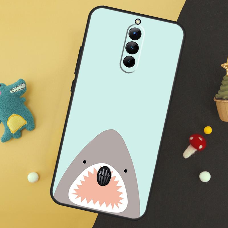 Мультяшный чехол-акула для ZTE Nubia Red Magic 8 8S 9 Pro Plus RedMagic 6 7 Pro 6S 7S Pro 5S 6R 5G Задняя крышка