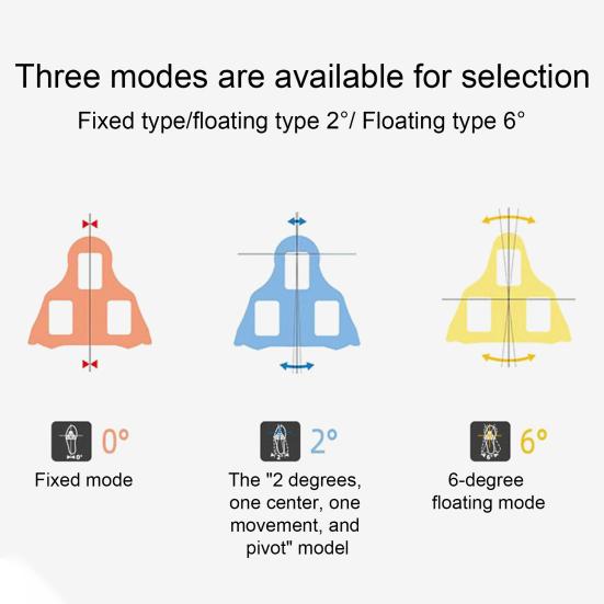 2Pcs/Set Bicycle Cycling Shoes Pedal Cleat Compatible for SPD SH10 SH11 SH12 0/2/6 Degrees Road Bike Self-locking Clipless Pedal Replacement