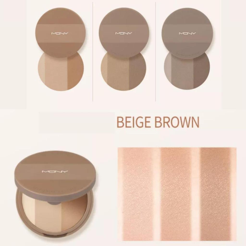 MQNY MACQUEEN NEWYORK FAKE UP 3 COLOR SHADING 9g + SAHDING BRUSH