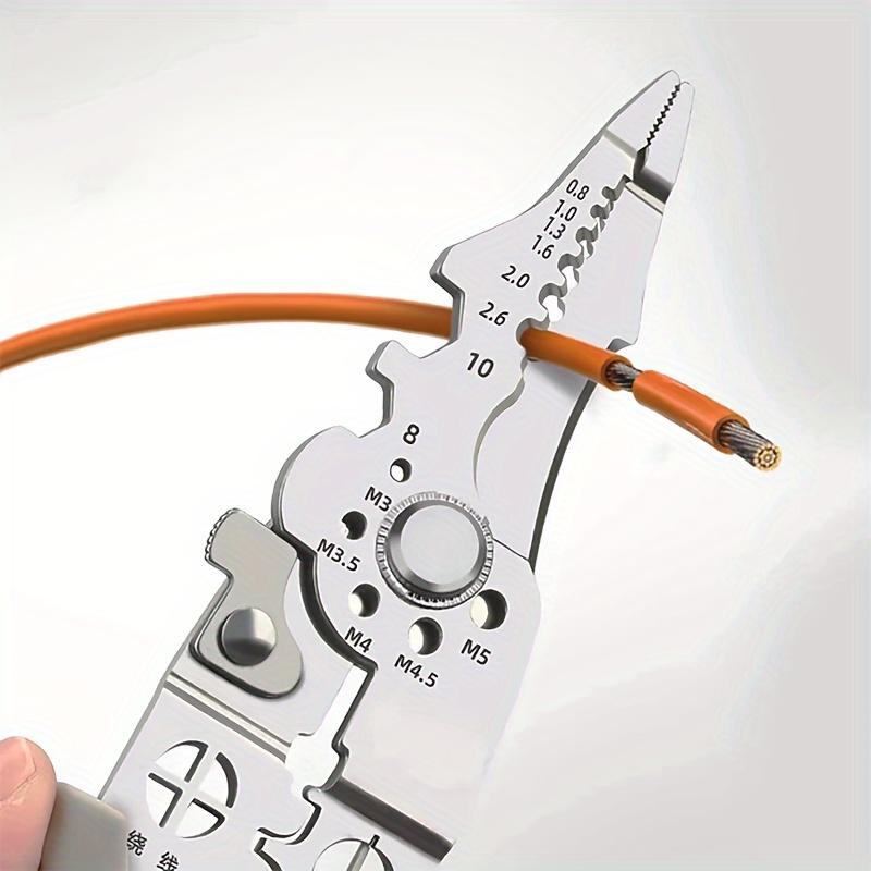 Многофункциональные плоскогубцы для электрика, высокоуглеродистая сталь, зубчатое лезвие, обжимные клещи для резки проволоки, плоскогубцы для зачистки проводов, кусачки, инструмент для электрика