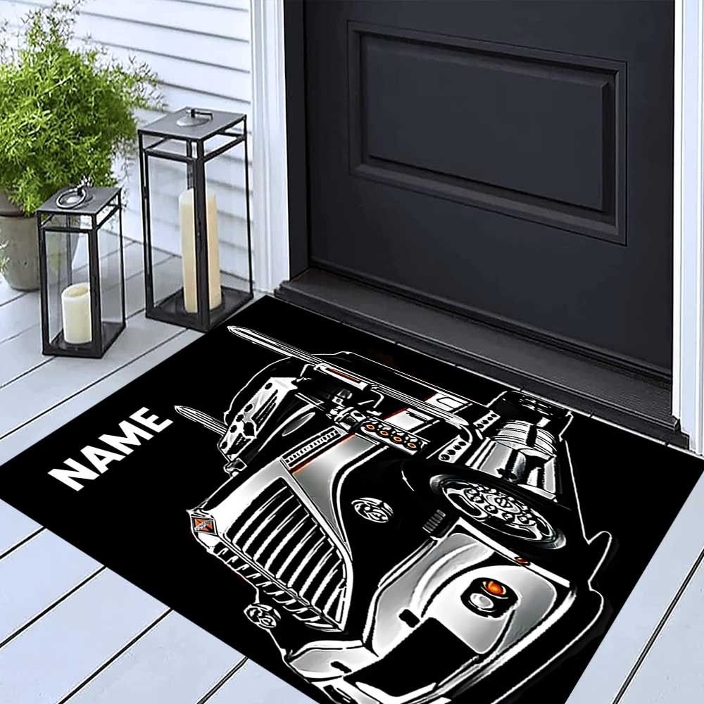 Truck Racing1 Customize your name rug, office chair cushion, home bedroom living room gift.