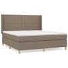Maison Exclusive - Sommier à lattes de lit avec matelas Taupe 180x200 cm Tissu