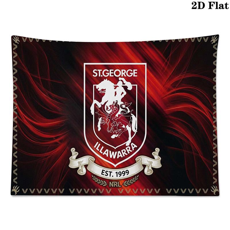 St George llawarra Wall Tapestry Aesthetic Wall Hanging Printed Fabric Blanket Decorative Tapestries for Bedroom Living Room Home Decor