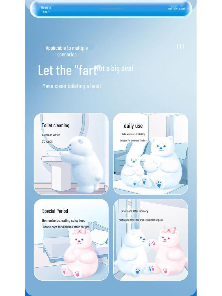 Влажная туалетная бумага Xinxiangyin - 80 листов, нежные салфетки для взрослых, очищают и стерилизуют, бесплатная доставка