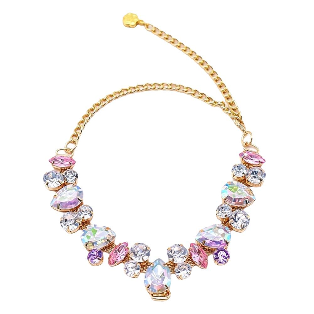 Stainless Steel Pet Necklace Adjustable Dog Collar Luxury Diamond Collar For Cats