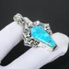 Серебряный кулон с натуральным тибетским бирюзовым камнем из серебра 925 пробы — дизайн ручной работы, повседневные украшения, уникальные подарки на день рождения в виде кулона