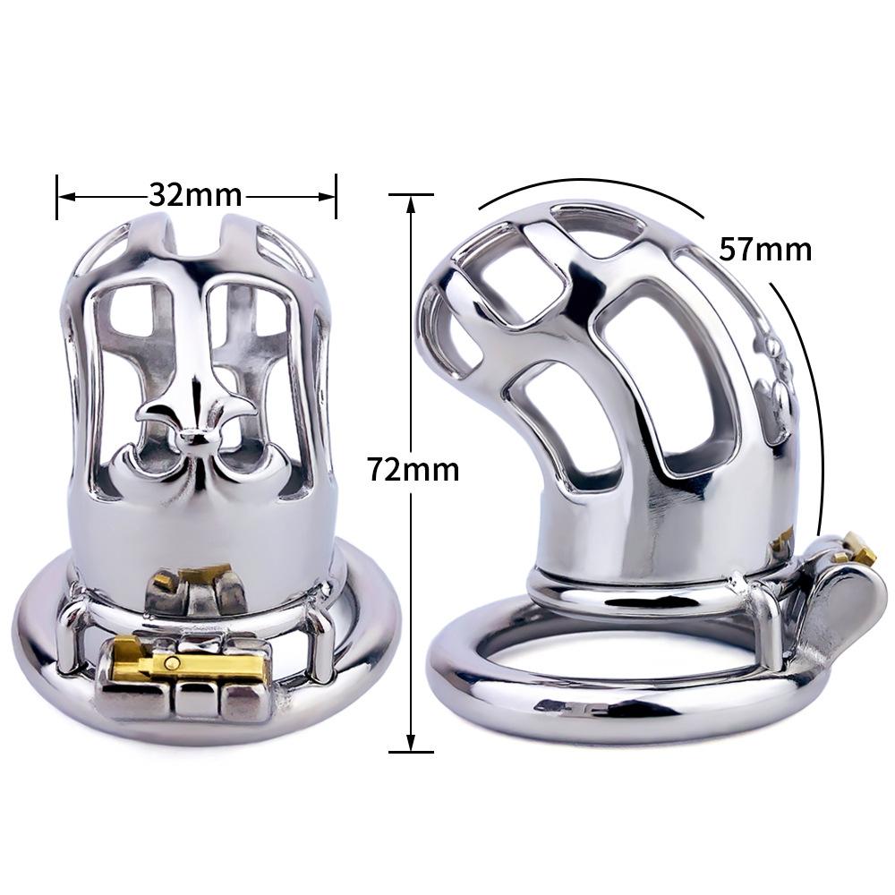 FRKO Hollow Breathable BDSM Male Chastity Cage Stainless Steel Lock Cock Bird Cage BDSM Loyalty of Men Sextoys Gay Ship From USA Good product