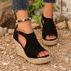 Fashion Heeled Sandals for Women Summer 2025 Women Sandals Comfort Buckle Strap Platform Shoes for Women New Sandalias Heels