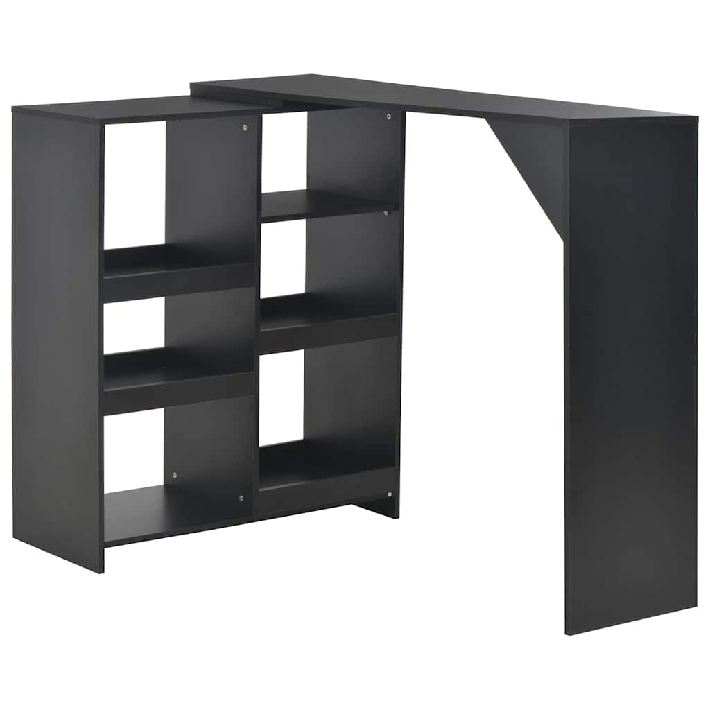 Standing Bar Table with Adjustable Shelf Black 138 x 39 x 110 cm