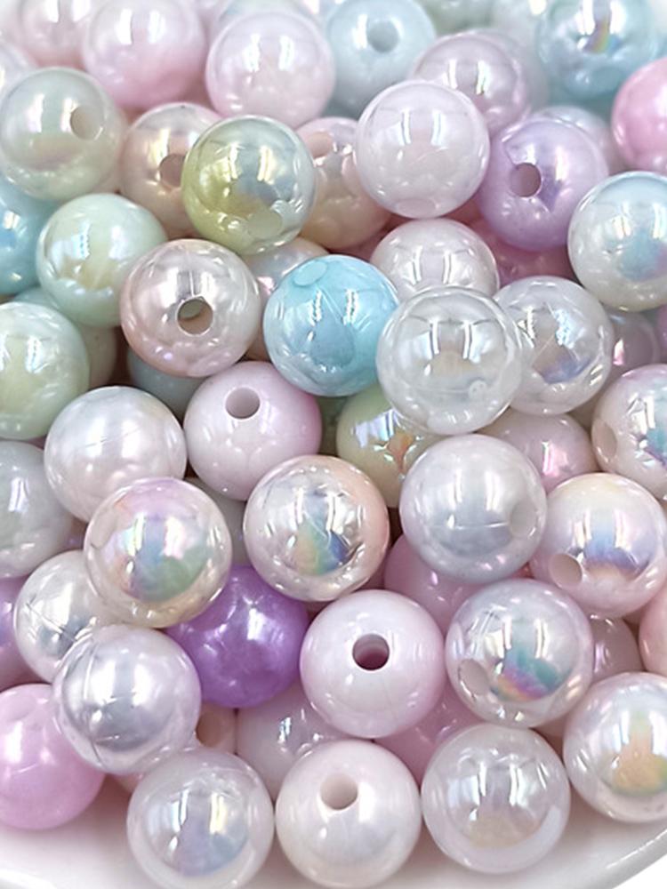 Двухцветные 50 шт. Модные 8/10 мм аксессуары ручной работы ожерелье серьги браслет AB цвета бисерный материал круглые бусины бусины
