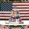 Layered Pallets Decorate The  Patriotic Independence Day Memorial Day