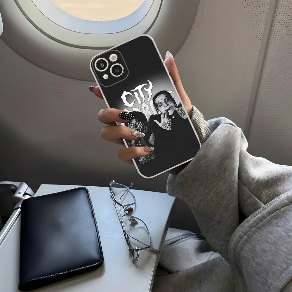 Чехол для телефона C-City M-Morgue Zillakami для iPhone 11 13 16 12 17 14 15 Pro Max Plus Мягкий прозрачный задний чехол Coque