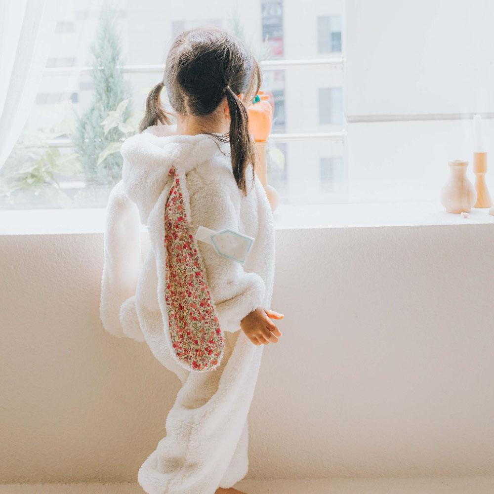 Spring Baby Girls Boys Rabbit Romper Jumpsuit Hooded Pajamas Boys Homewear Outfits Baby