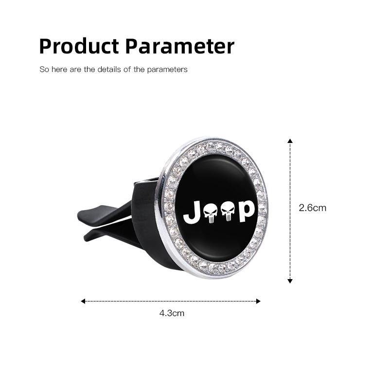 CZY2 Air Outlet Aromatherapy Clip Car Solid Perfume Freshener For Jeep Grand Cherokee Wrangler JK Gladiator Compass Renegade Patriot