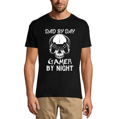 Мужская футболка с рисунком Dad by Day Gamer by Night — игровая рубашка для отцов
