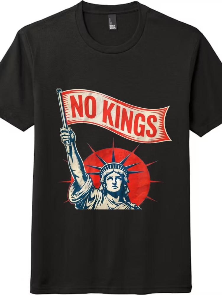 'NO KINGS'' Statue of Liberty Graphic T - Shirt
