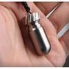 EDC TA2 Pure Titanium Waterproof Tank Pill Box, EDC Survival Seal Container, Necklace Keychain