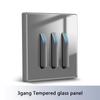Wall Light Switch Panel Tempered Glass International Switch Self-reset 1/2/3/4 Gang 1/2 Way LED Indicator Piano Key Wall Panel