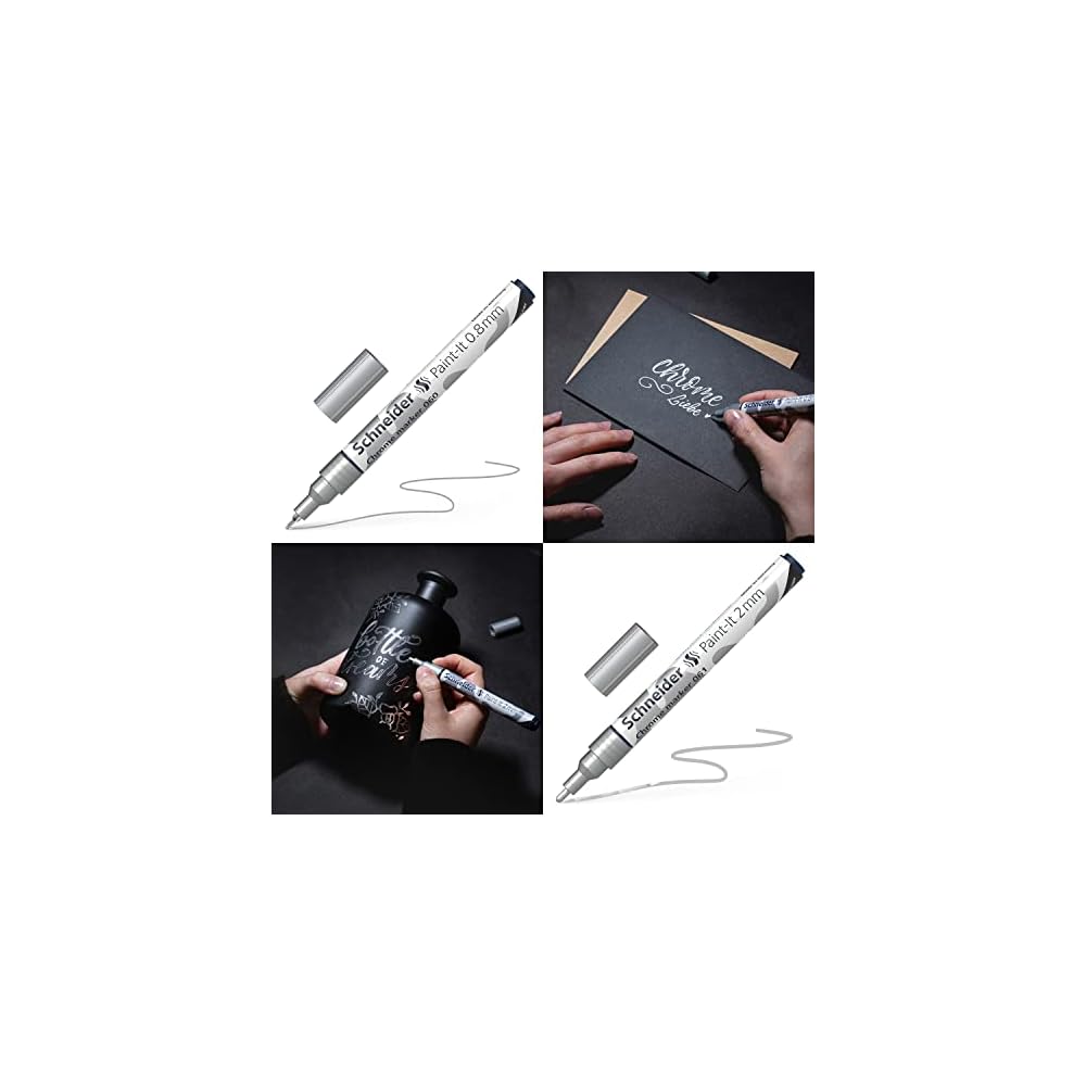 Schneider Mirror Effect Chrome Marker Paint it 060061 [Japanese Distributor Product] 08mm x 20mm
