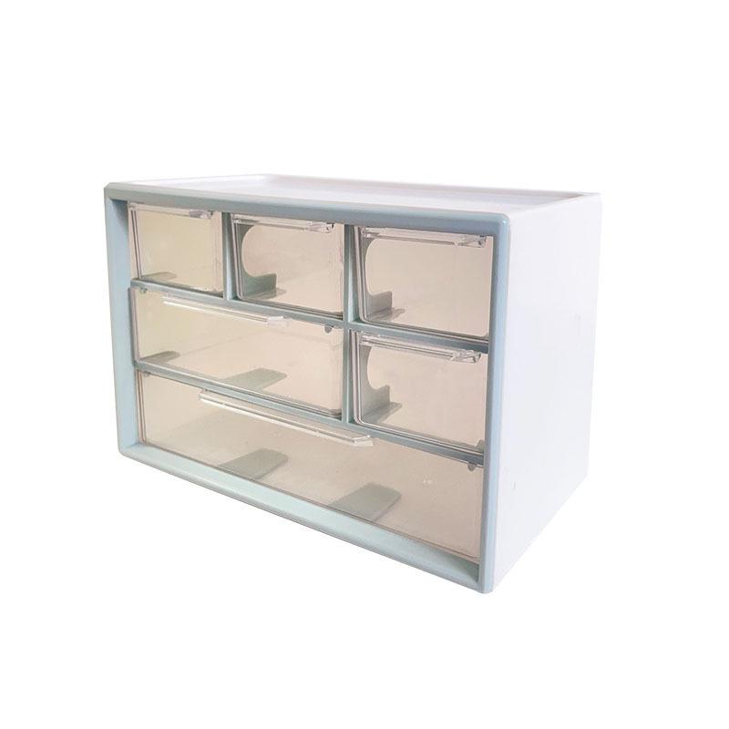 Прозрачный органайзер для украшений и аксессуаров для волос из девяти сеток для хранения на рабочем столе