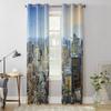 Нью-Йорк Здания Оконные Занавески Спальня Гостиная Оконные Шторы Кухня Украшения Жалюзи Занавески