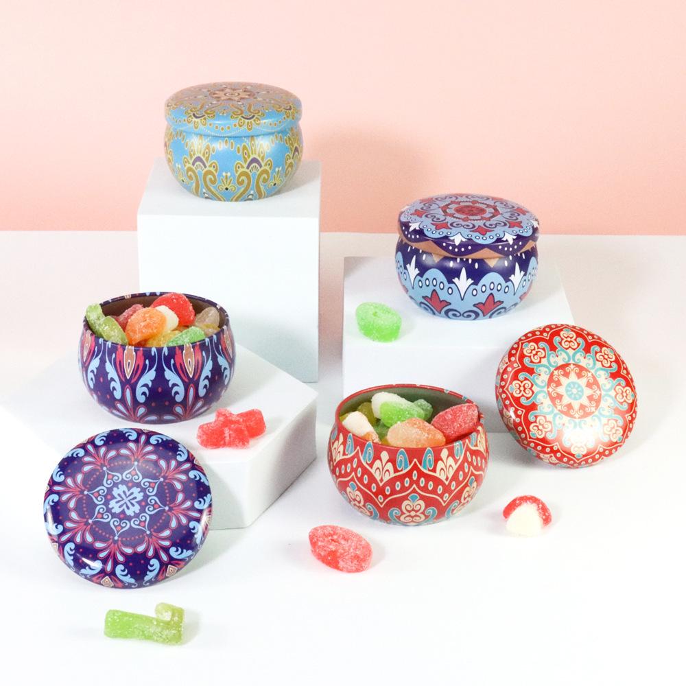 Round Metal Aromatherapy Candle and Candy Tinplate Boxes, Over 50 In Stock
