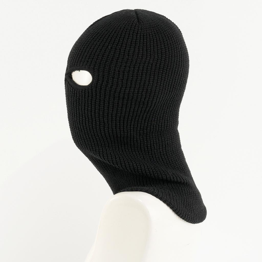 Autumn and winter thermal mask spot headgear skiing cold riding two-hole wool knitted hat sports headgear mask