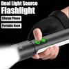 3500mAh Zoomable LED Flashlights High Lumens USB Rechargeable Portable Tactical Laser Torch 9Lighting Modes Emergency Work Light