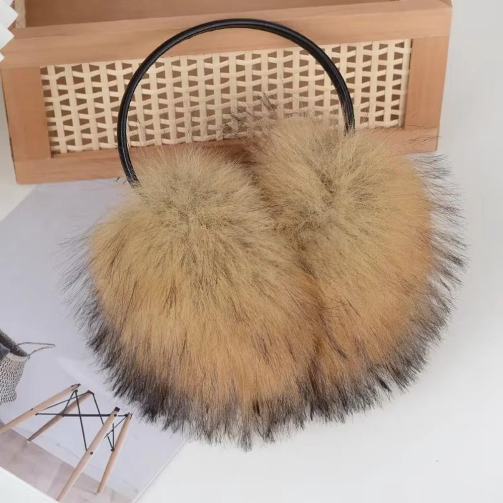 Thickened Ear Warmer Oversize Plush Earmuffs Trendy Simulated Fur Earmuffs  Winter Season