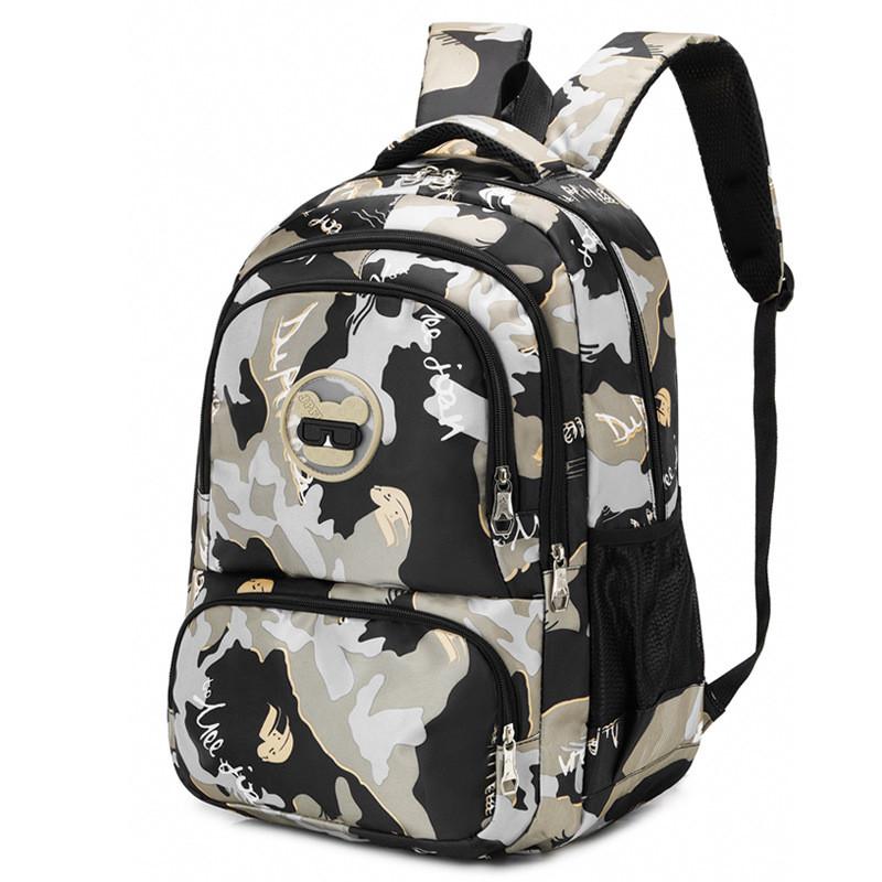 Printed Travel Backpack Fashionable Wear Resistant Schoolbag Student
