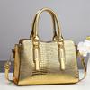 New Fashion Splicing Large Capacity Shoulder Bag Crocodile Pattern Embossed Trend All Matching Handbag Light Luxury Women's Bag