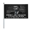 Флаг RIP Чарли Кирк Настоящий патриотический памятный флаг 3×5 футов Уличный двухсторонний баннер для декора сада, патио, балкона, забора