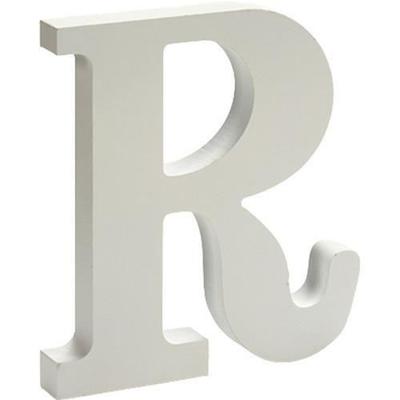 Кисточка для декора буква R 15 x 1,8 см дерево белое