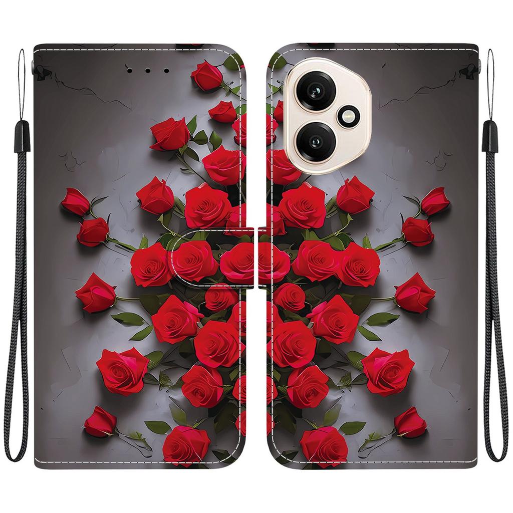 Чехол-книжка из искусственной кожи ручной работы для Honor 400/Honor 400 Pro/Honor 400 Lite Lite, противоскользящий, противоударный чехол с ремешком на запястье и дизайном в виде сердца/розы/кошки