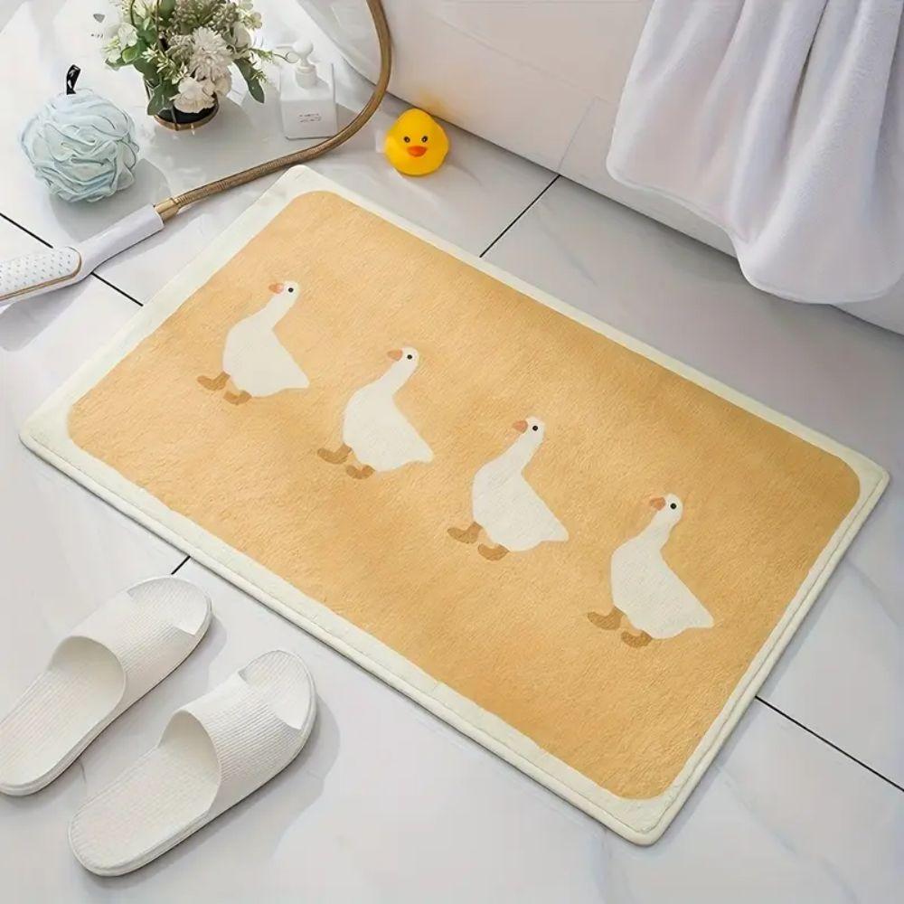 Cartoon Duck Carpet Home Decor, Simple Pattern, Soft And Absorbent, Entrance Door, Bathroom Non-Slip, Durable Floor Mat