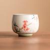 Керамическая чайная чашка в китайском стиле с ручной росписью «Цветущий персик», чашка для дегустации чая, одинарная чашка, чайная посуда для кунг-фу, домашний чайный сервиз, чайная чашка, подарок