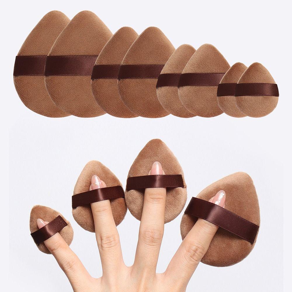 Professional Velvet Cosmetic Powder Puff S/M/L Thumb Air Cushion Puff Mini Finger Puff Face