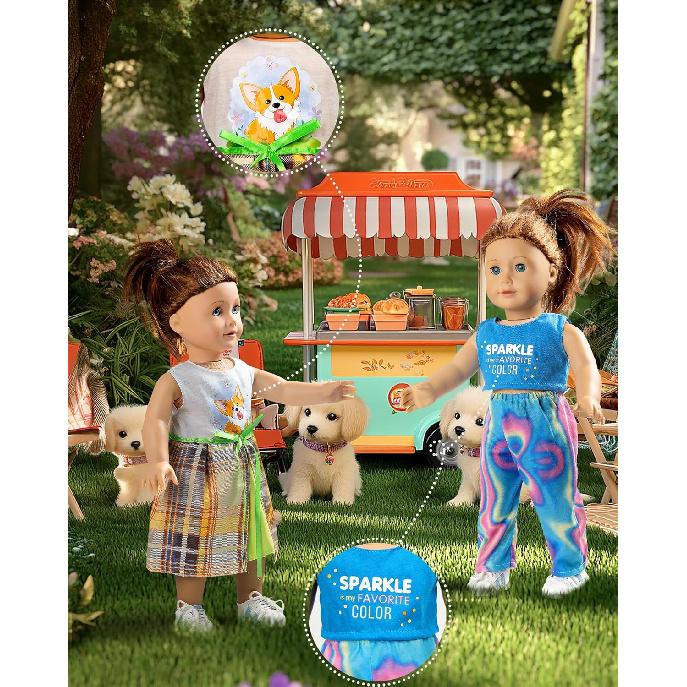 Американская кукла 18 дюймов, одежда для кук, 8 комплектов одежды и аксессуаров для кук 18 дюймов, игрушки для переодевания кукол для девочек и детей